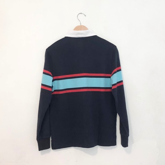 Brooks Brothers Sueded Cotton Rugby Shirt size Small in Navy/Blue/Red NWT - Picture 3 of 4